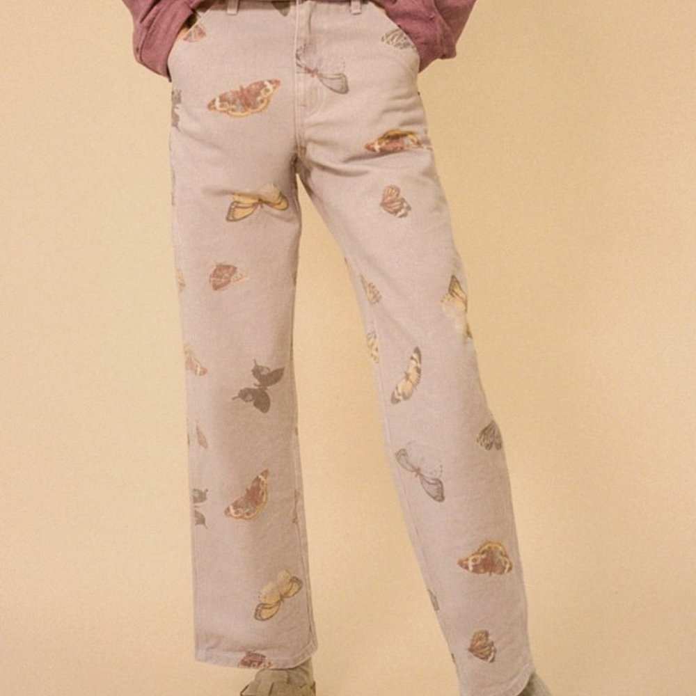 Urban Outfitters BDG Butterfly High-Waisted Carpenter Jean